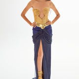 Strapless Medusa Maxi Dress With Sequin Details