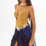 Strapless Medusa Maxi Dress With Sequin Details