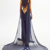Strapless Medusa Maxi Dress With Sequin Details