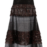 Mini Dress With Embroidered Ruffles