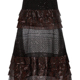 Mini Dress With Embroidered Ruffles