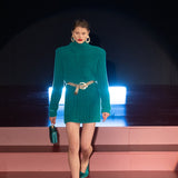 Turtle Neck Soft Mini Dress