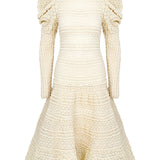 Seouined Knit Turtle Neck Midi Dress