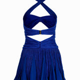 Ruffled Cut Out Mini Dress