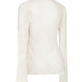 Embroidery Striped Top