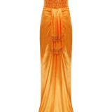Strapless Satin Maxi Dress