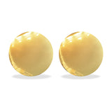 Gold Metal Round Earrings