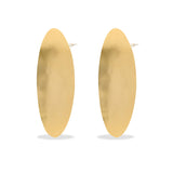 Gold Metal Round Earrings