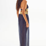 Strapless Medusa Jumpsuit With Cutout And Sequin Details