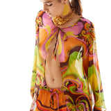 Printed Chiffon Shirt