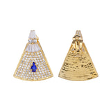 Crystal Ear Armor Gold Earrings