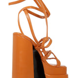 Patent Platform Sandals