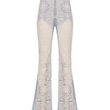 Suede Detailed Lace Pants