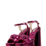 Patent Leather Platform Sandals