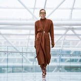 Maxi Jacket with Gold Belt