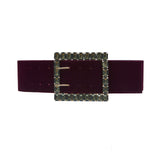 Velvet Belt with Grey Strass Buckle