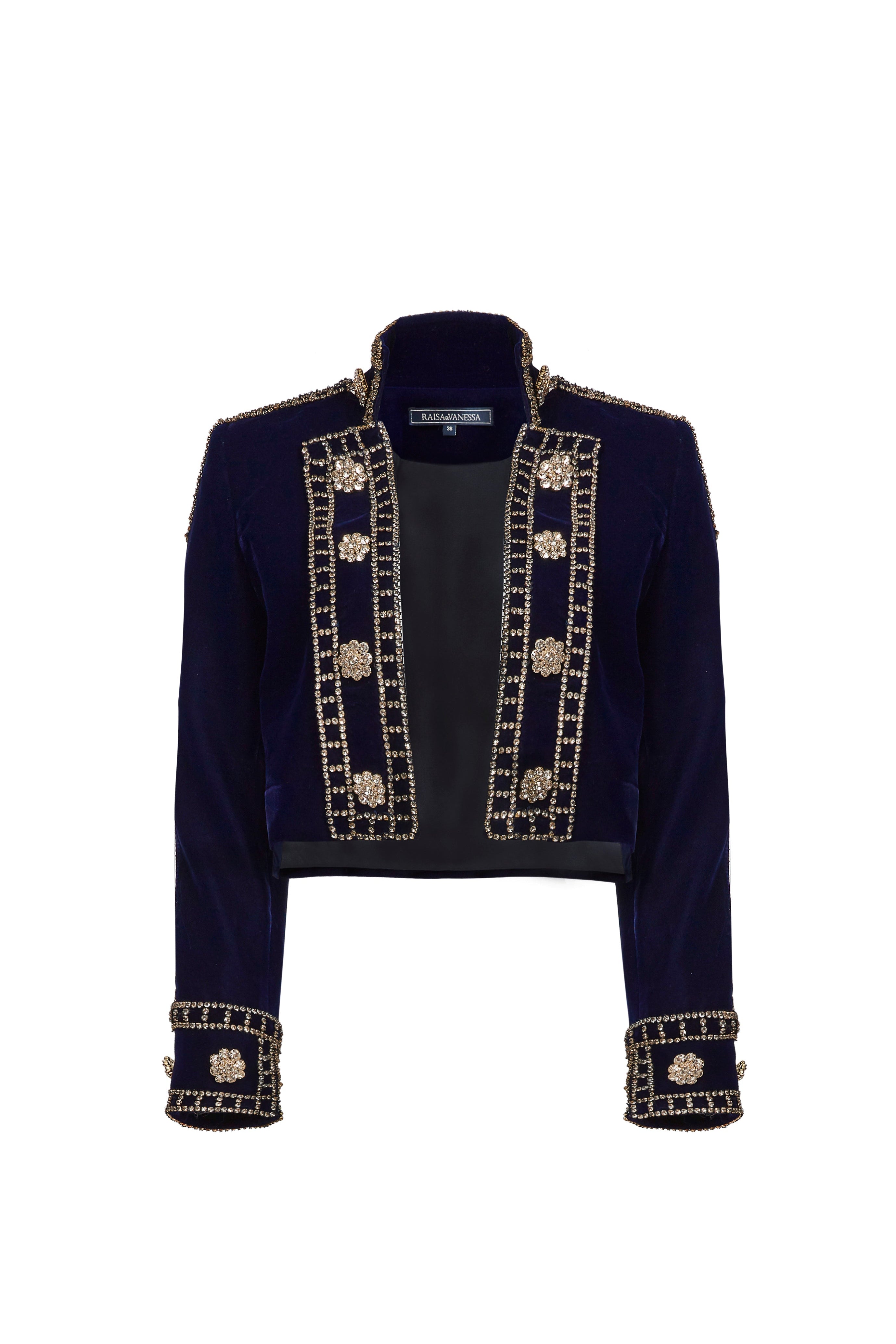 AW19-J-1008-Navy-36 raisa_vanessa embroidered-velvet-mini-jacket
