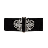 Baroque Silver Suede Belt