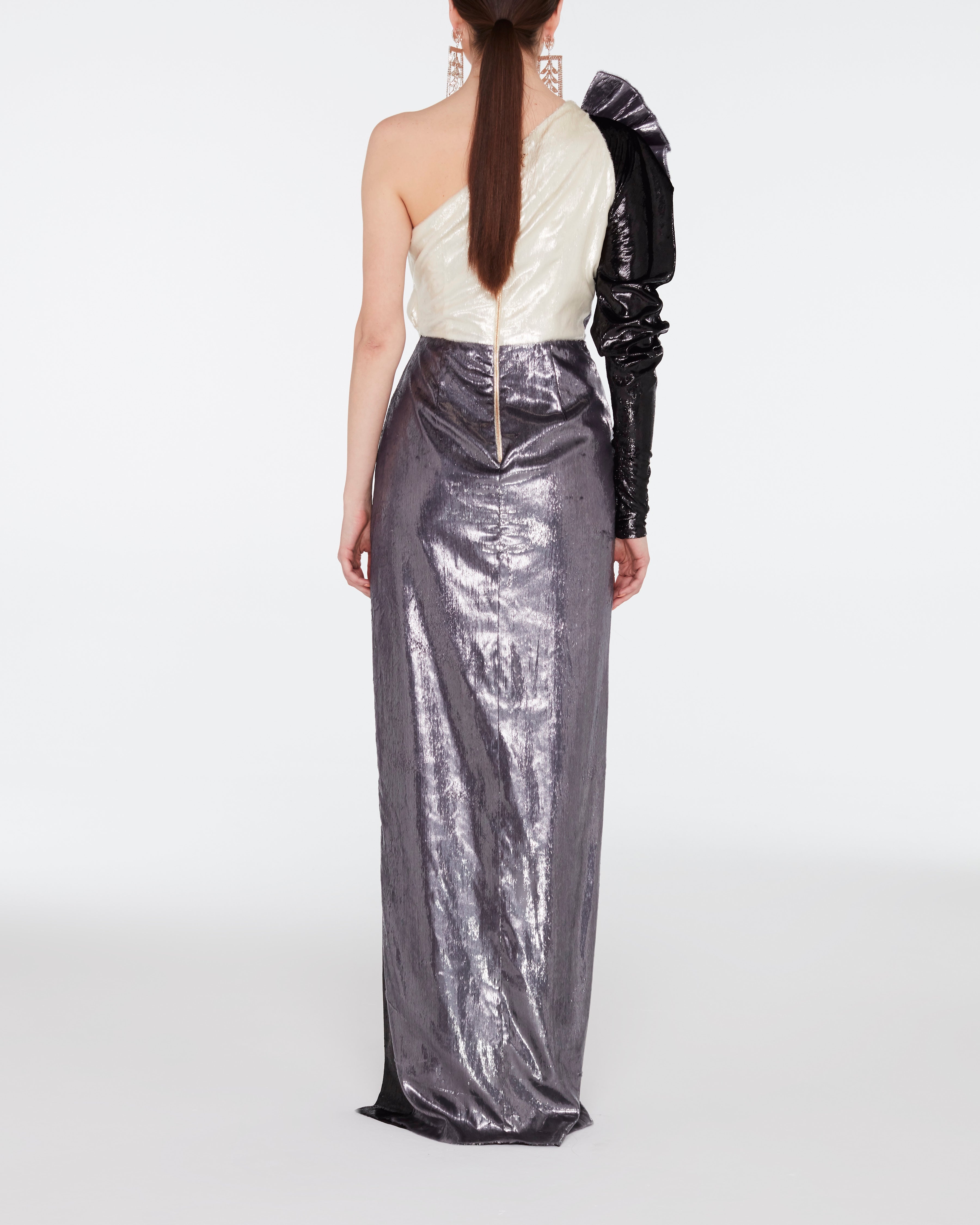 velvet-one-shoulder-maxi-dress raisa_vanessa velvet-one-shoulder-maxi-dress