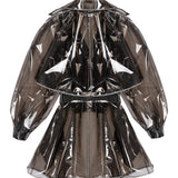 Crystal Belted Beaded Raincoat