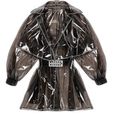 Crystal Belted Beaded Raincoat