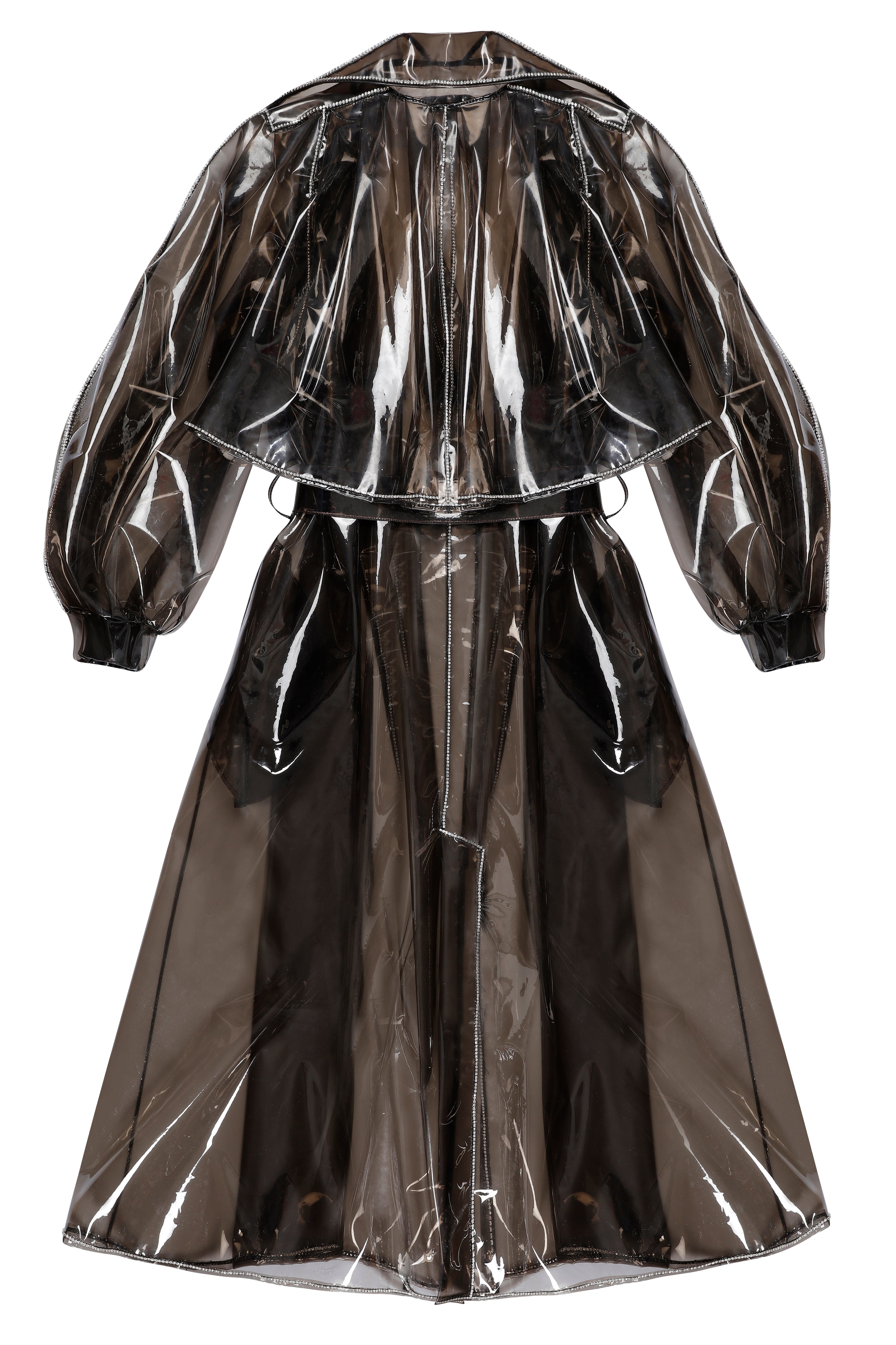 crystal-belted-beaded-long-raincoat raisa_vanessa crystal-belted-beaded-long-raincoat