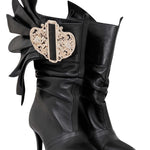 Baroque Buckled Leather Boots