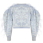 beaded-jacquard-mini-sweater-with-feathers raisa_vanessa beaded-jacquard-mini-sweater-with-feathers