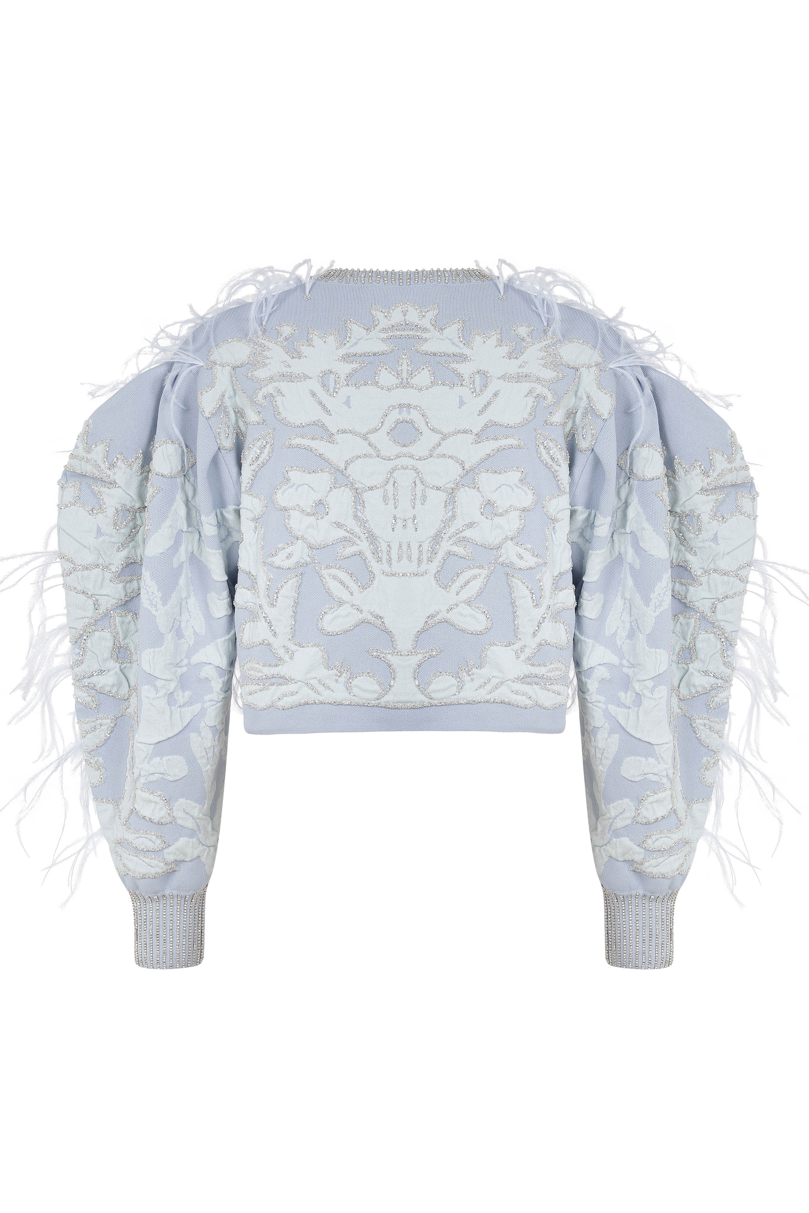 beaded-jacquard-mini-sweater-with-feathers raisa_vanessa beaded-jacquard-mini-sweater-with-feathers