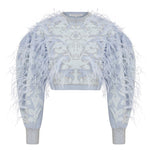 beaded-jacquard-mini-sweater-with-feathers raisa_vanessa beaded-jacquard-mini-sweater-with-feathers