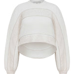 Beaded Knit Sweatshirt