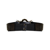 Black Silk Velvet Dragon Belt