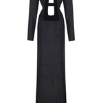 black-chiffon-maxi-dress-with-embroidery-and-velvet-open-front-detail raisa_vanessa black-chiffon-maxi-dress-with-embroidery-and-velvet-open-front-detail