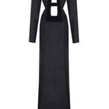 black-chiffon-maxi-dress-with-embroidery-and-velvet-open-front-detail raisa_vanessa black-chiffon-maxi-dress-with-embroidery-and-velvet-open-front-detail