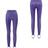 HIGH WAIST SHINY PANTS WITH OPEN TOE
