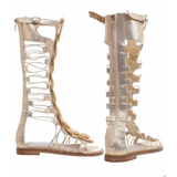 Gladiator Sandals With Gold Buckles