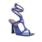 Blue Patent Leather Sandals