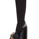 Black Long Sock Detailed Platform Shoes