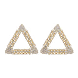 Triangle Crystal Earrings