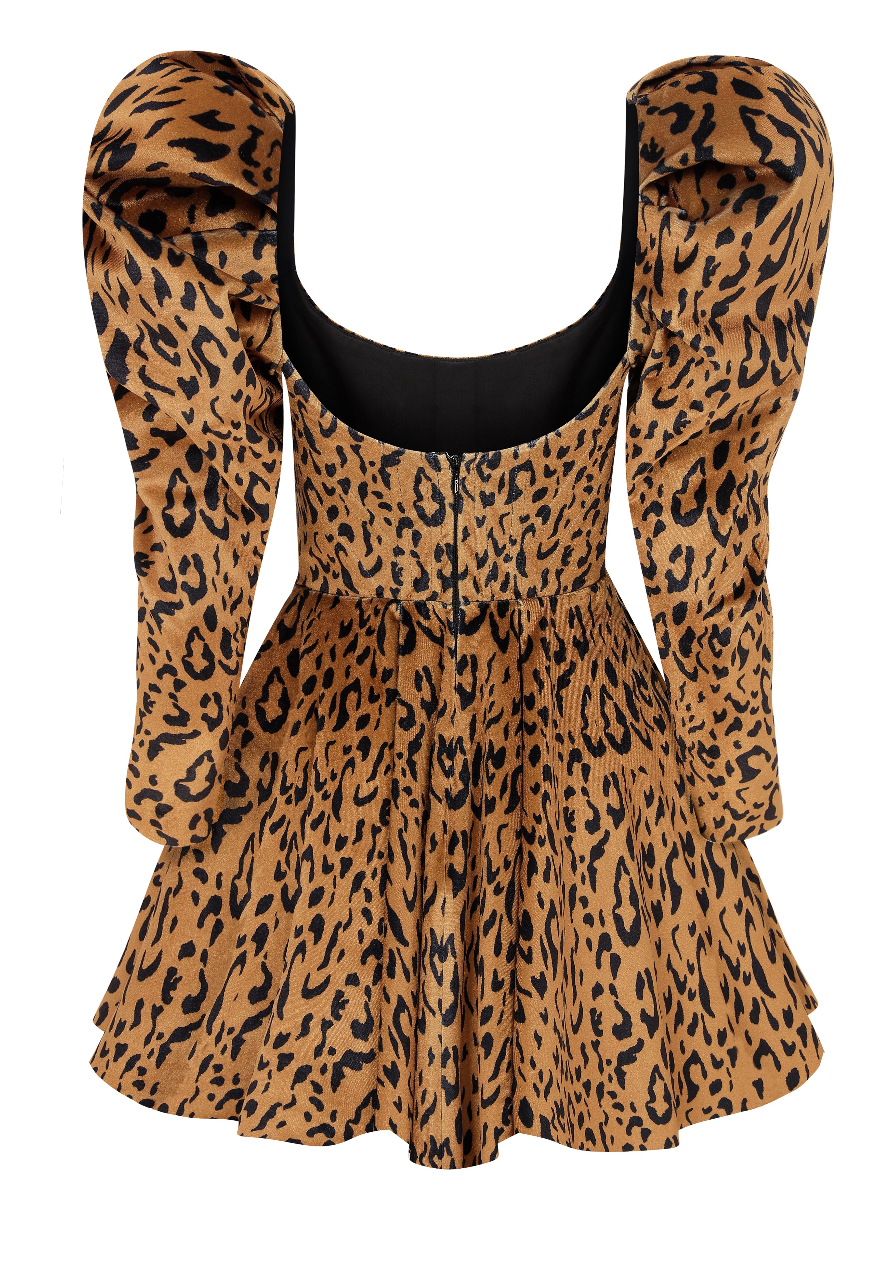 printed-velvet-mini-dress-draped-sleeves raisa_vanessa printed-velvet-mini-dress-draped-sleeves