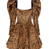 Printed Velvet Mini Dress