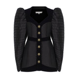 Mini Jacket Dress with Pleated Sleeves