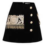 Embroidered Mini Skirt