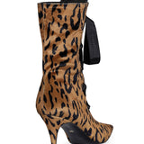 Leopard Printed Heeled Boots