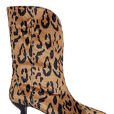 Leopard Printed Low Heeled Boots