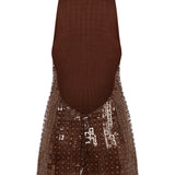 Sequined Halter Neck Mini Dress