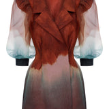FW21-D-260-Brown-36 raisa_vanessa organza-puff-sleeve-jacket-dress