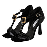 Velvet Strass High Heels