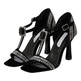 Velvet Strass High Heels