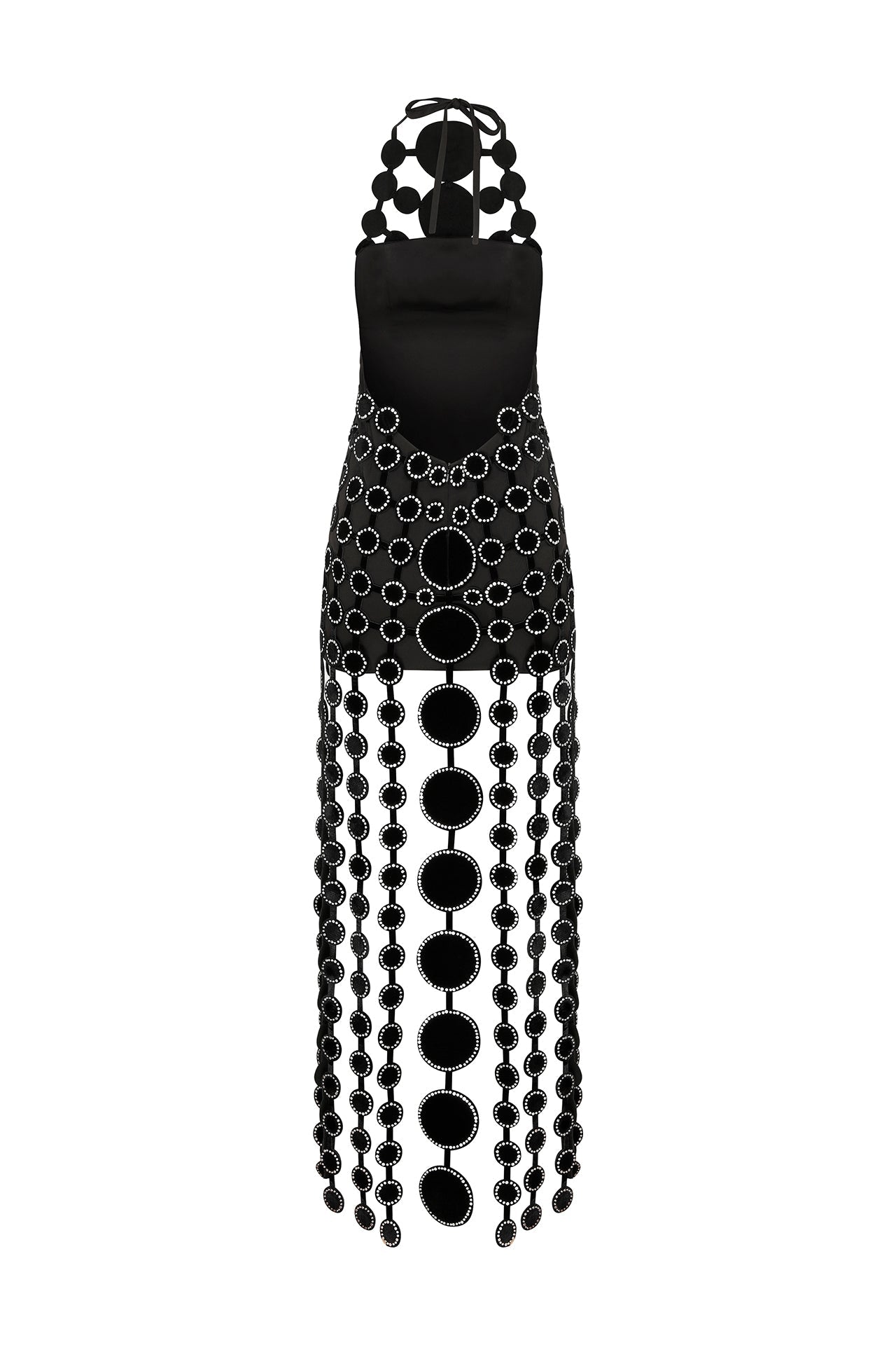 metallic-embellishment-halter-neck-midi-dress raisa_vanessa metallic-embellishment-halter-neck-midi-dress